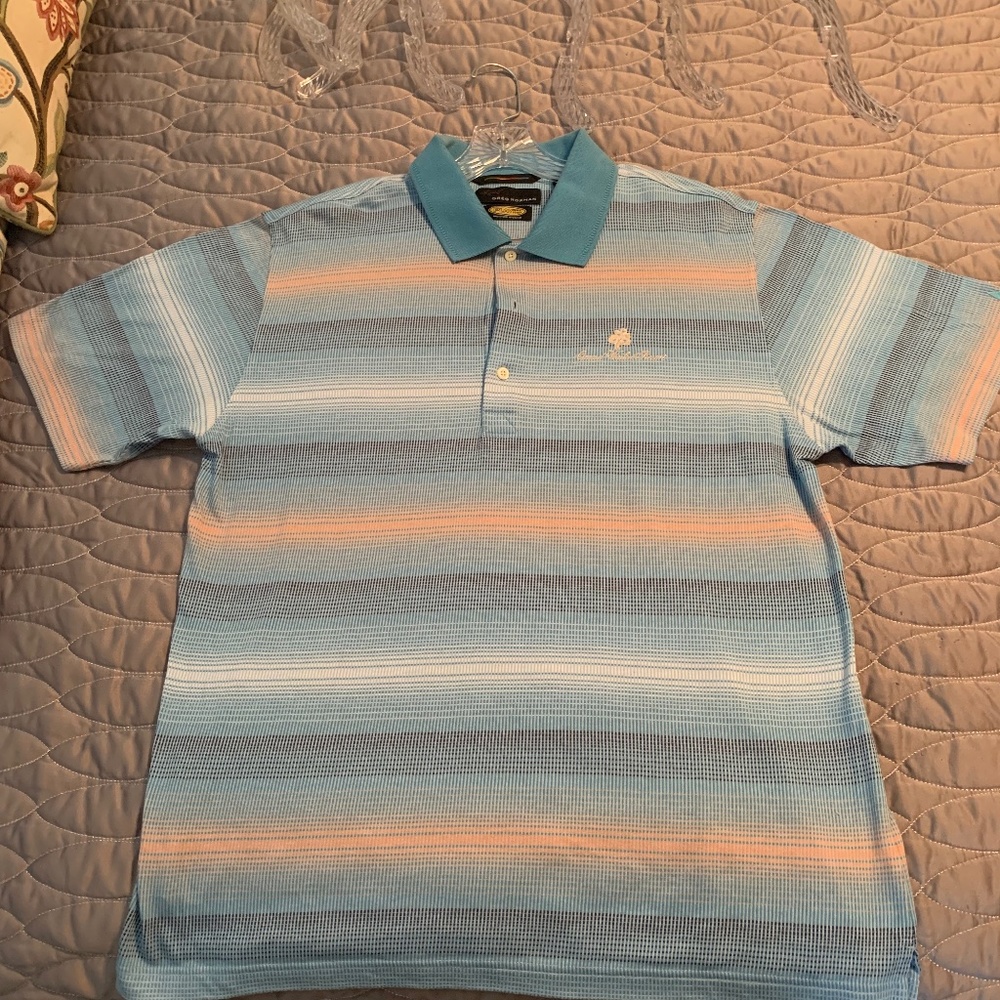 Greg Norman Polo Shirt, Large, 60% Cotton, 40% Polyester